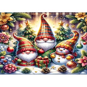 ARTMYRUI Christmas Diamond Art Kits for Adults,Christmas Winter Landscape Diamond Painting Kits Full Drill Crystal Rhinestone Gem Art Craft Kits for Home Wall Decor 12X16Inch