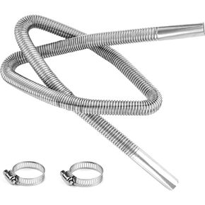 59in Diesel Heater Exhaust Pipe, 1" Inner Diameter Flexible Exhaust Tubing Stainless Steel Parking Air Heater Exhaust Hose Generator Exhaust Extension Pipe Car Accessories
