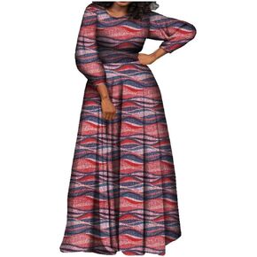 African Print Dresses for Women Long Sleeve Dashiki Party Dress Ankara Fashion Lady African Traditional Clothes