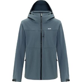 Gash Hao Mens Lightweight Softshell Waterproof Jacket Hooded Fleece Lined Warm Rain Hiking Outdoor Jacket Windbreaker in Kuwait