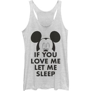 Disney Women's Characters Let Me Sleep Tri-Blend Racerback Layering Tank