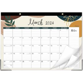 Desk Calendar 2024-2025 - MAR 2024 - AUG 2025, 18 Month Desk/Wall Calendar,16.8" x 12", Thick Paper, Desk Calendar 2024-2025 with Corner Protectors, Ruled Blocks - Lump