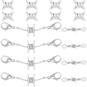 WEBEEDY 8 Pairs Shoelace Charms Barbed Wire Shoelace Buckle DIY Decorative Shoe Charms Shoe Clips Shoelace Craft Metal Jewelry Shoes Accessory for Sneakers Boots Casual Shoes