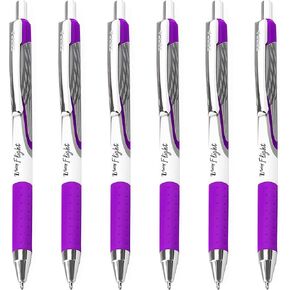 Zebra Classic Z-Grip Flight Ballpoint Pens - 1.2mm - Purple - Pack of 6