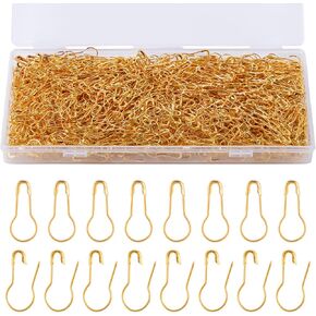 1000pcs Gourd Safety Pins, 0.87in Metal Bulb Pins for Crafts Calabash Pin with Storage Box Small Mini Gourd Shaped Clothing Tag Pins for Clothes DIY Crafting Sewing Home Accessories (Black)