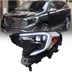 FIONE Full LED Model Headlight Assembly Compatible with GMC Terrain 2018 2019 2020 2021 Replacement Headlamp [Not Applicable to HID/Xenon Model] Left Driver Side LH 84312726 GM2502475