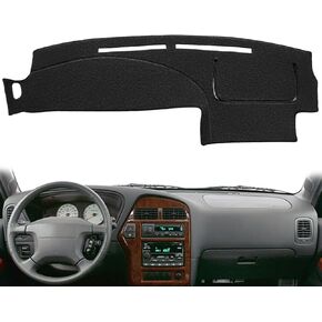 Dash Cover Mat Custom Fit for Nissan Pathfinder/Infiniti QX4 1996-2000, Dashboard Cover Pad Cap Carpet Protector F203 (Black)