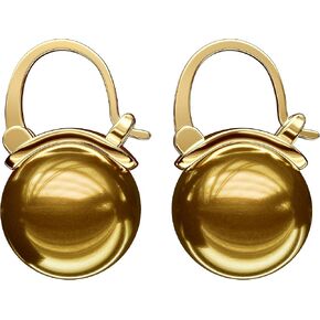 Pearl Drop Stud Earrings Huggie Hoop Golden-tone Earrings for Women, ideal bridal, work, party, dress, holidays