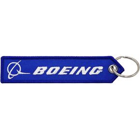 Boeing Aerospace Aviation Aircraft Design Manufacturer Air Airplane Defense Model Airline Flight Keychain Key Tag Chain Fob Ring