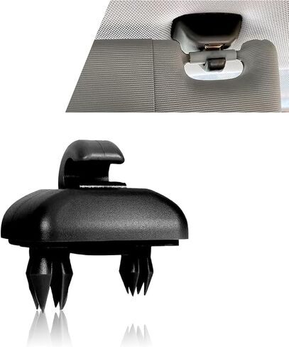 1 PC Car Sun Visor Fixing Buckle, Nylon Rust-Proof Shock-Proof Sun Visor Bracket Hook, Car Interior Sun Visor Hook Clip Base Fixation, Compatible with Audi A1 A3 A4 A6 A7 A8 Q3 Q5L (Black) in Saudi Arabia