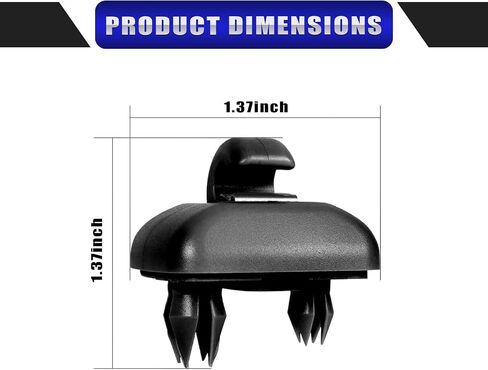 1 PC Car Sun Visor Fixing Buckle, Nylon Rust-Proof Shock-Proof Sun Visor Bracket Hook, Car Interior Sun Visor Hook Clip Base Fixation, Compatible with Audi A1 A3 A4 A6 A7 A8 Q3 Q5L (Black) in Saudi Arabia