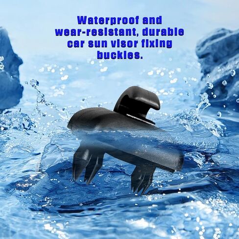 1 PC Car Sun Visor Fixing Buckle, Nylon Rust-Proof Shock-Proof Sun Visor Bracket Hook, Car Interior Sun Visor Hook Clip Base Fixation, Compatible with Audi A1 A3 A4 A6 A7 A8 Q3 Q5L (Black) in Saudi Arabia
