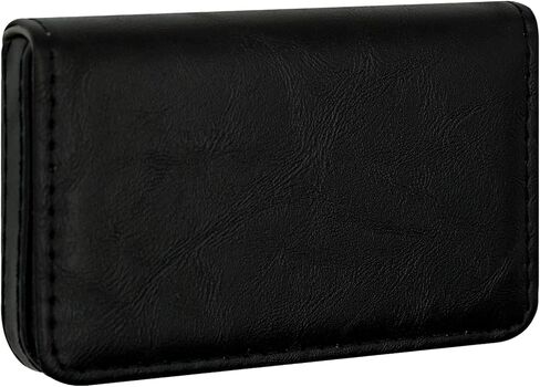 Business Card Holder, RFID Blocking PU Leather Wallet with Magnetic for Women and Men, Name ID Credit Card Case, Portable Stylish Carrier Purse for Business Social -PW Gray in Kuwait