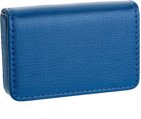 حامل بطاقات العمل، محفظة جلدية من البولي يوريثان لمنع RFID مع مغناطيس للنساء والرجال، حافظة بطاقة ائتمان لهوية الاسم، محفظة محمولة أنيقة للأعمال الاجتماعية - PW رمادي in Kuwait