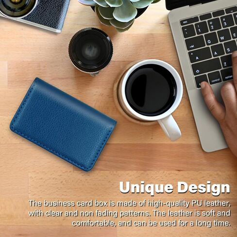 حامل بطاقات العمل، محفظة جلدية من البولي يوريثان لمنع RFID مع مغناطيس للنساء والرجال، حافظة بطاقة ائتمان لهوية الاسم، محفظة محمولة أنيقة للأعمال الاجتماعية - PW رمادي in Kuwait