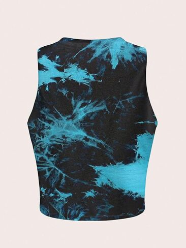Remidoo Women's Casual Graphic V Neck Crop Tank Top Sleeveless Summer Muscle Top Shirt in Saudi Arabia