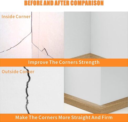 UNRUNFO-Reinforced-Drywall-Corner-Tape-for-Walls - Drywall Inside Outside Corner Tape with Metal, 2IN*100FT,1*ROLL, No Adhesive Side in Saudi Arabia