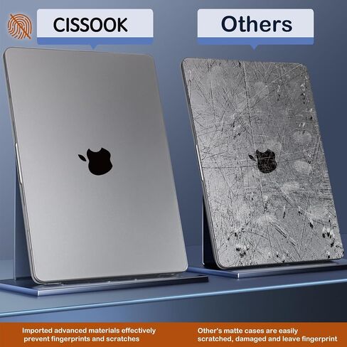 CISSOOK Compatible with MacBook Air 15 inch Case M3 Chip A3114 / M2 Chip A2941 Model 2024 2023 Release, Durable & Slim Protective Hard Shell Case Cover for MacBook Air 15.3" M2 M3 Case - Gray Clear in Kuwait