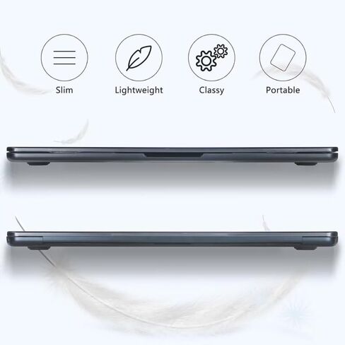 CISSOOK Compatible with MacBook Air 15 inch Case M3 Chip A3114 / M2 Chip A2941 Model 2024 2023 Release, Durable & Slim Protective Hard Shell Case Cover for MacBook Air 15.3" M2 M3 Case - Gray Clear in Kuwait