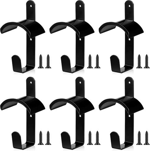 Hicarer 2 Counts Horse Bridle Rack Black Bridle Holder with Hook and 4 Screws Wall Mount Bridle Hooks Metal Bridle Bracket for Horse Barn Tack Room Stall Storage Horse Race Derby Day Supplies in Saudi Arabia