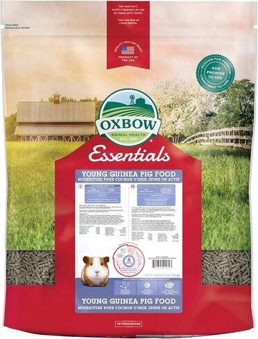 طعام خنزير غينيا الأساسي من Oxbow - جميع كريات خنزير غينيا الطبيعية البالغة - 5 رطل. in Kuwait