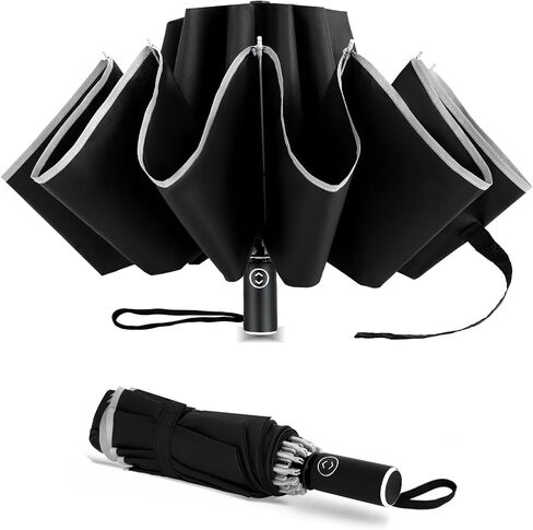 Inverted Umbrella, Durable Windproof Travel Umbrella, Compact Small Upside Down Reverse Folding Portable Umbrella, Car Backpack Purse Umbrella for Rain Men Women in Saudi Arabia