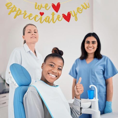 لافتة نحن نقدر لك، لافتة تقدير للموظفين مسبقة الصنع، تقدير الموظفين، العيادة، غرف استراحة المكتب، لافتة تقدير للطبيب والممرضة والقس، شكرًا لك على ديكور حفلات الموظفين (أزرق) in Kuwait