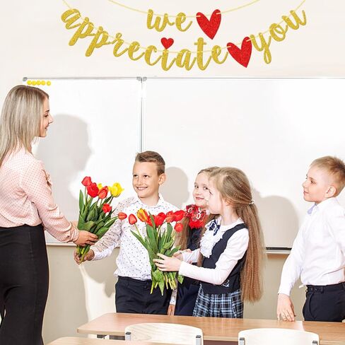 لافتة نحن نقدر لك، لافتة تقدير للموظفين مسبقة الصنع، تقدير الموظفين، العيادة، غرف استراحة المكتب، لافتة تقدير للطبيب والممرضة والقس، شكرًا لك على ديكور حفلات الموظفين (أزرق) in Kuwait