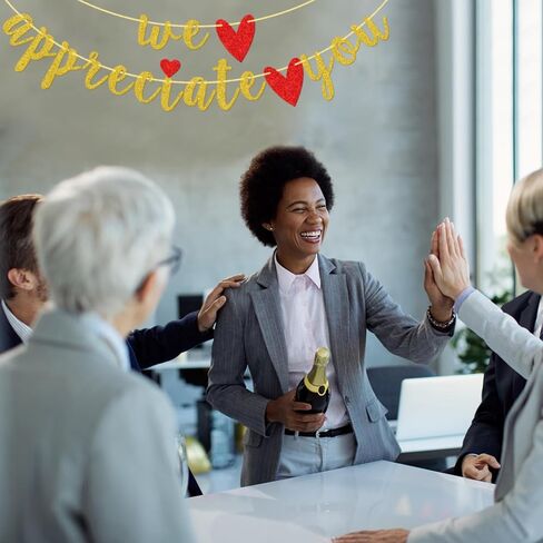 لافتة نحن نقدر لك، لافتة تقدير للموظفين مسبقة الصنع، تقدير الموظفين، العيادة، غرف استراحة المكتب، لافتة تقدير للطبيب والممرضة والقس، شكرًا لك على ديكور حفلات الموظفين (أزرق) in Kuwait