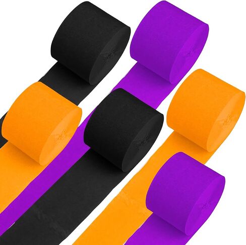 10 Rolls 820ft Crepe Paper Streamers,10 Colors Neon Streamers for Rainbow Party Birthday Decorations Streamers Wedding Ceremony Christmas Halloween Indoor Decoration in Saudi Arabia