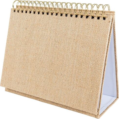 سي آر جيبسون PEC-24049 تقويم مكتبي أسبوعي غير مؤرخ للتخطيط، 52 صفحة، 10.5 بوصة عرض × 8.5 بوصة ارتفاع، منسوج باللون البني المصفر in Kuwait