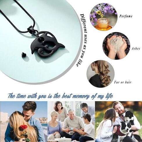 Dolphin Urn Necklace For Ashe Stainless Steel Pendant Cremation Heart Shape Urn Necklaces Keepsake Ashes Holder Jewelry in Kuwait