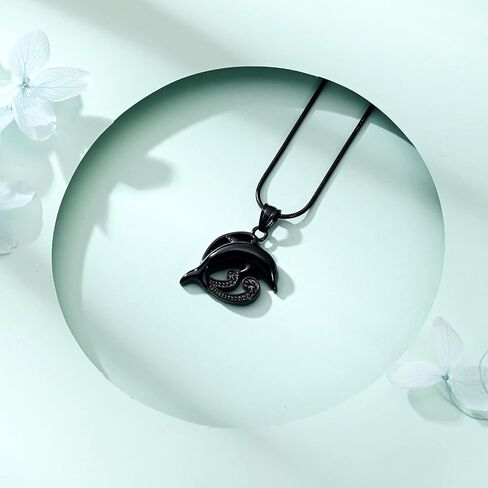 Dolphin Urn Necklace For Ashe Stainless Steel Pendant Cremation Heart Shape Urn Necklaces Keepsake Ashes Holder Jewelry in Kuwait