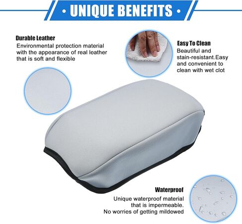 Armrest Protector Cover Pad Replacement Compatible for Jeep Compass 2010-2022, Durable Neoprene Fabric Gray in Saudi Arabia