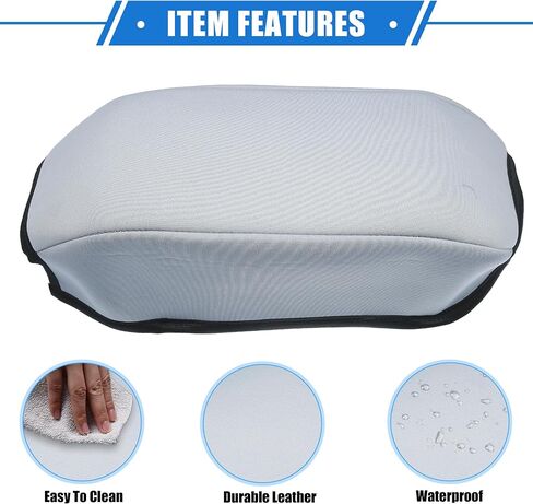 Armrest Protector Cover Pad Replacement Compatible for Jeep Compass 2010-2022, Durable Neoprene Fabric Gray in Saudi Arabia