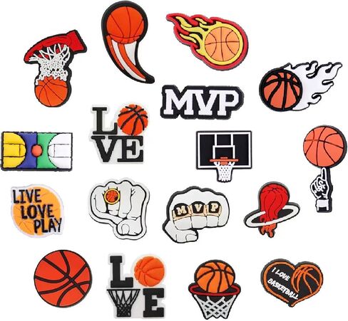 Numbers and Sports Shoe Charms for Clog Shoe Decoration,Rugby Baseball Basketball Football Soccer Volleyball Shoe Charms for Boys Kids Teens Man Gifts in Saudi Arabia
