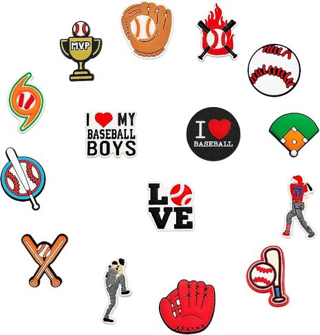 Numbers and Sports Shoe Charms for Clog Shoe Decoration,Rugby Baseball Basketball Football Soccer Volleyball Shoe Charms for Boys Kids Teens Man Gifts in Saudi Arabia