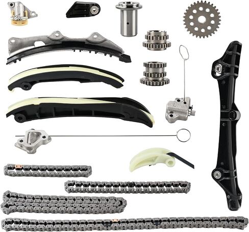 WATERWICH Engine Timing Chain Kit W/Tensioner Compatible with 2011-2020 Jeep Dodge Ram Chrysler Replacement for 5184352AE 5184355AE in Saudi Arabia