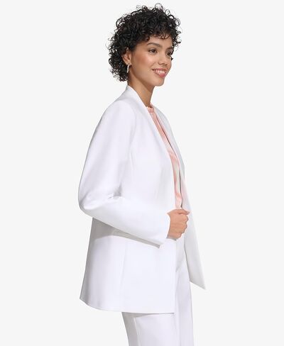 Calvin Klein Women's Stand Up Collar Open Front Structured Long Sleeve Jacket in Saudi Arabia