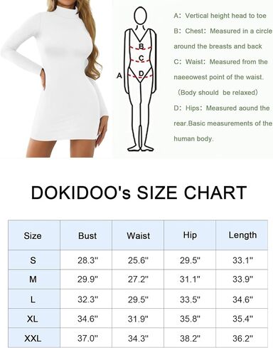 Women's Turtle Neck High Neck Long Sleeve Bodycon Dress Casual Fitted Mini Tight Dresses in Saudi Arabia