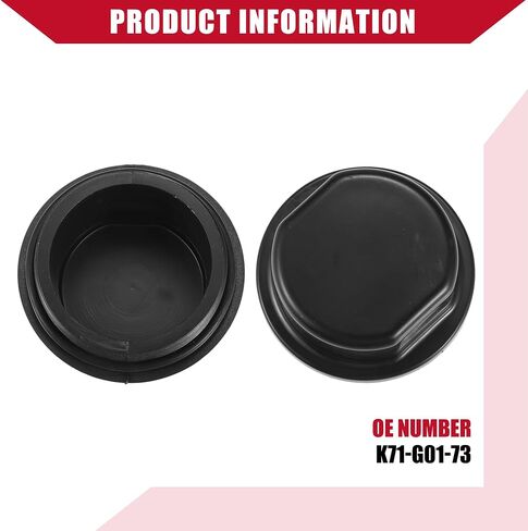 غطاء غبار محور السيارة مع حلقة مطاطية لـ Dexter Vortex للبلاستيك البحري/الداخلي/المتين / قطعتين باللون الأسود in Saudi Arabia