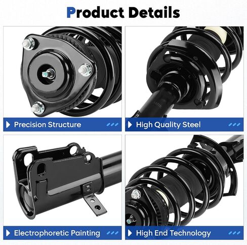 Front Complete Shock Absorber Fit for Dodge Avenger 2.4L FWD 2008-2014, for Chrysler Sebring 2007-2010, Struts Assembly w/Coil Spring, Replace for 171130 171131 in Saudi Arabia