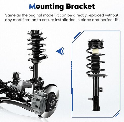 Front Complete Shock Absorber Fit for Dodge Avenger 2.4L FWD 2008-2014, for Chrysler Sebring 2007-2010, Struts Assembly w/Coil Spring, Replace for 171130 171131 in Saudi Arabia