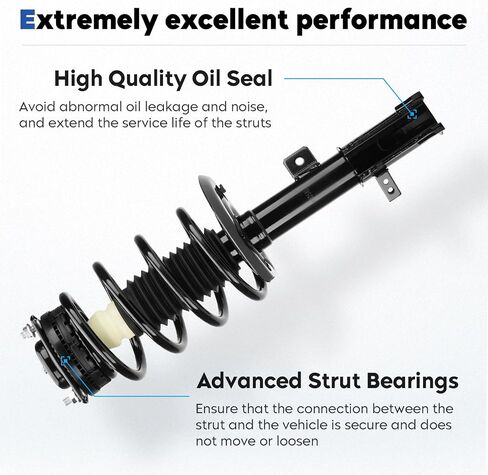 Front Complete Shock Absorber Fit for Dodge Avenger 2.4L FWD 2008-2014, for Chrysler Sebring 2007-2010, Struts Assembly w/Coil Spring, Replace for 171130 171131 in Saudi Arabia