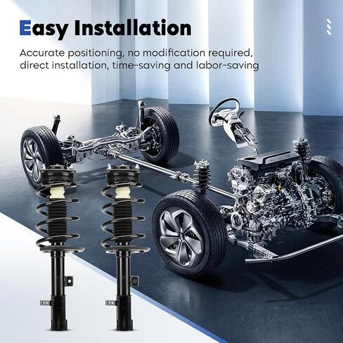 Front Complete Shock Absorber Fit for Dodge Avenger 2.4L FWD 2008-2014, for Chrysler Sebring 2007-2010, Struts Assembly w/Coil Spring, Replace for 171130 171131 in Saudi Arabia