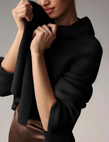 Flygo Women's Cropped Cardigan Sweater Oversized Shawl Lapel 2024 Fall Fashion Open Front Sweater Jacket Knit Outwear in Saudi Arabia