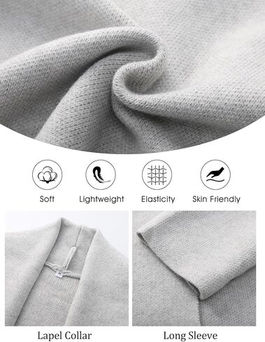 Flygo Women's Cropped Cardigan Sweater Oversized Shawl Lapel 2024 Fall Fashion Open Front Sweater Jacket Knit Outwear in Kuwait