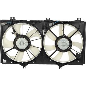 DNA MOTORING OEM-RF-0266 Factory Style Radiator Cooling Fan Assembly Cooling Efficiency Improved Direct Replacement [Compatible with 2007-2011 Camry],Black