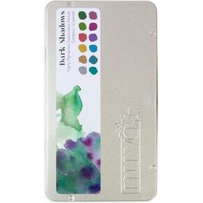 Nuvo Watercolor Pencil Set of 12 - Professional Premium Quality Artist Drawing Colored Pencils - Dark Shadows