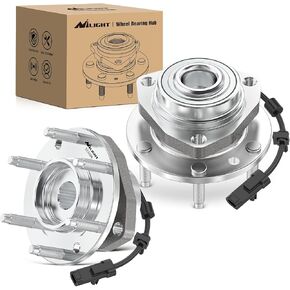 Nilight Front Wheel Bearing Hub Assembly for GMC Envoy XL XUV 2002 2003 2004 2005 2006 2007 2008 2009, Chevy Trailblazer EXT SSR Olds Bravada Isuzu Ascender Buick Rainier with 6-Lug, OEM 513188